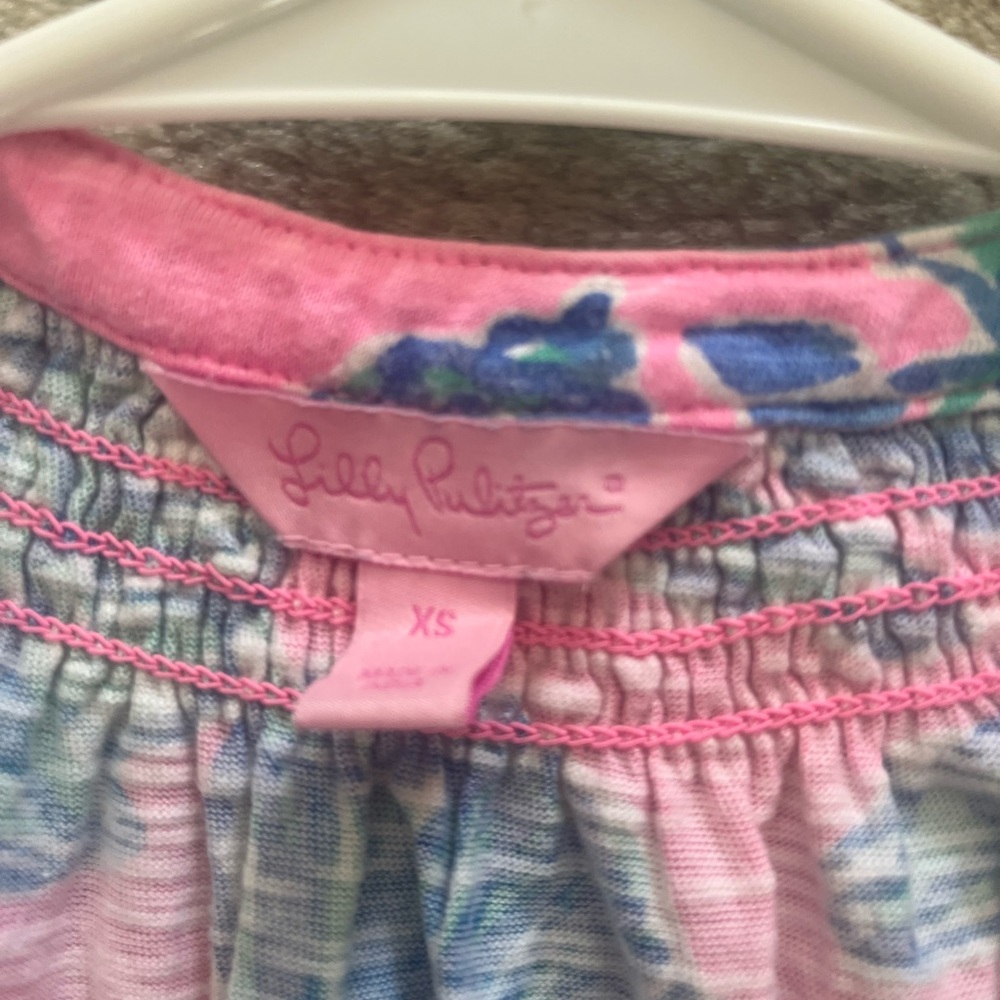 Lilly Pulitzer Pink and Blue Patterned Dress - Picture 2 of 2